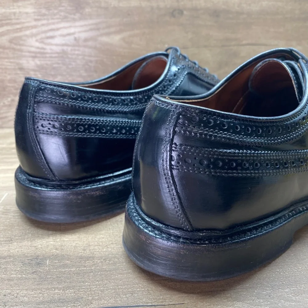 Allen Edmonds MacNeil Black Leather Wingtip‎ Brogue Derby Shoes Mens 12 D Calf